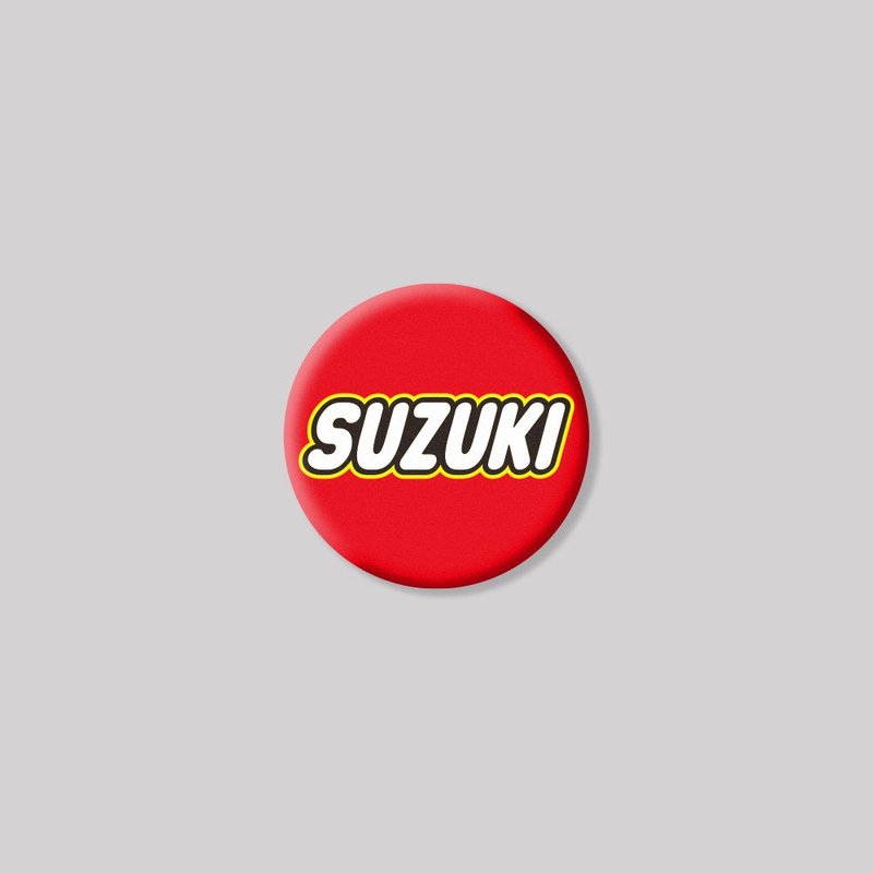 SUZUKI/TOY/圓形/鋁牌飾貼 SunBrother孫氏兄弟 - 貼紙 - 鋁合金 紅色