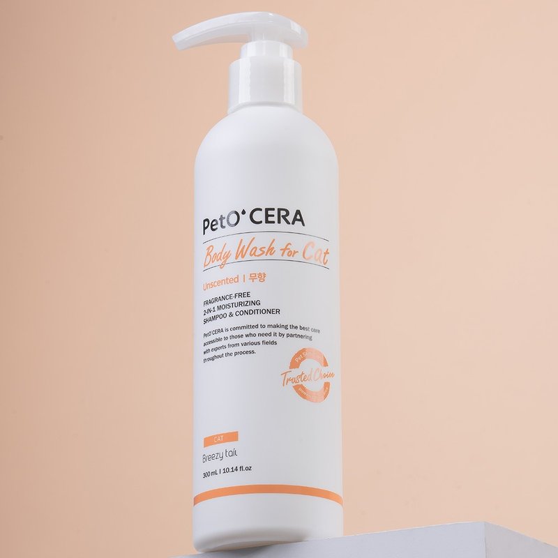 【貓用品】Breezytail 肌本呵護-貓用無香沐浴露 300ml - 寵物沐浴乳/洗毛精 - 濃縮/萃取物