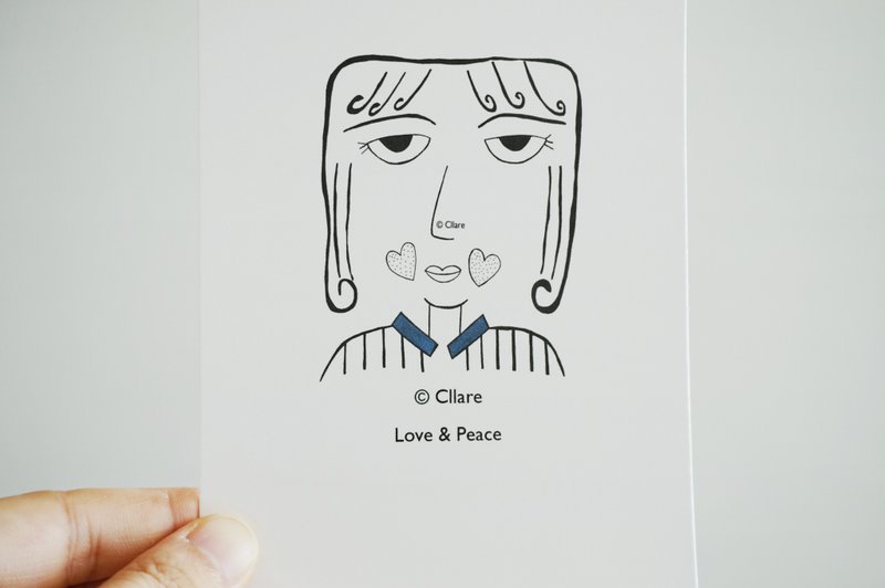 Friendship/ Love with Peace Postcard/ Card