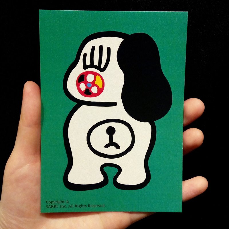 One-eyed dog (A3-size poster) Birthday Card postcard Picture card Card Universal card poster Poster Modern lover Cute Cute Taiwan bizarre