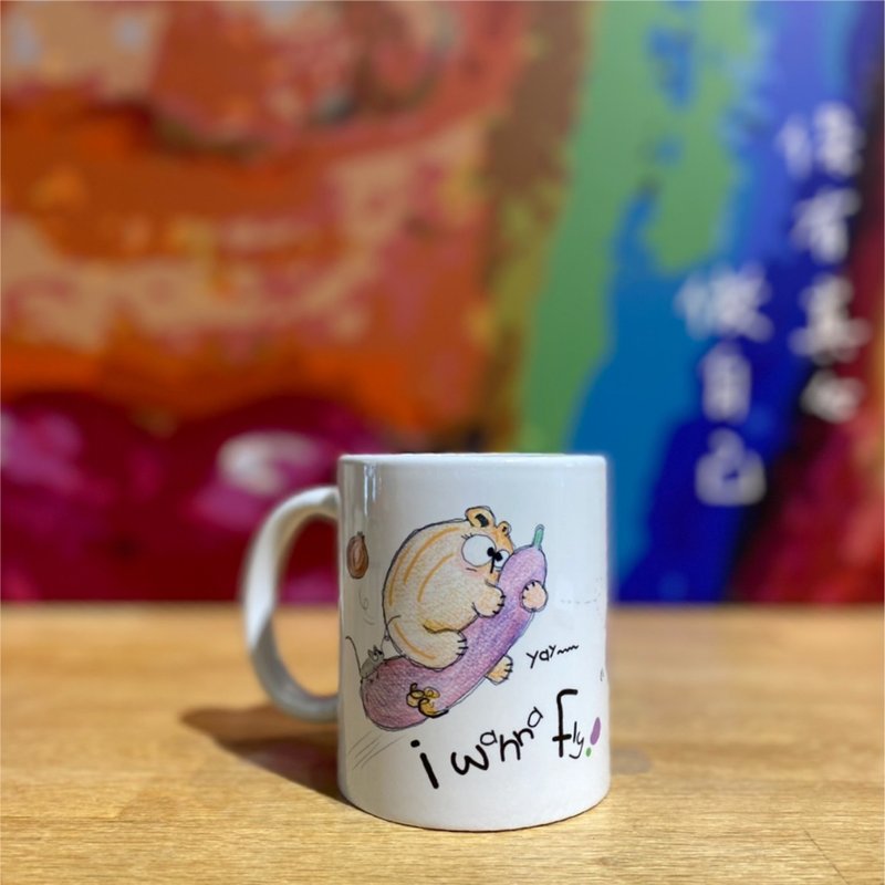 【馬克杯&陶瓷杯墊組】飛翔 - 其他杯子 - 瓷 白色