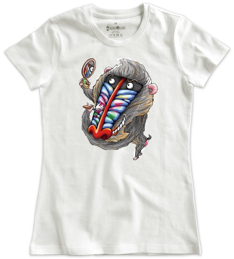 Classic white short-sleeved T-shirt_美男狒狒