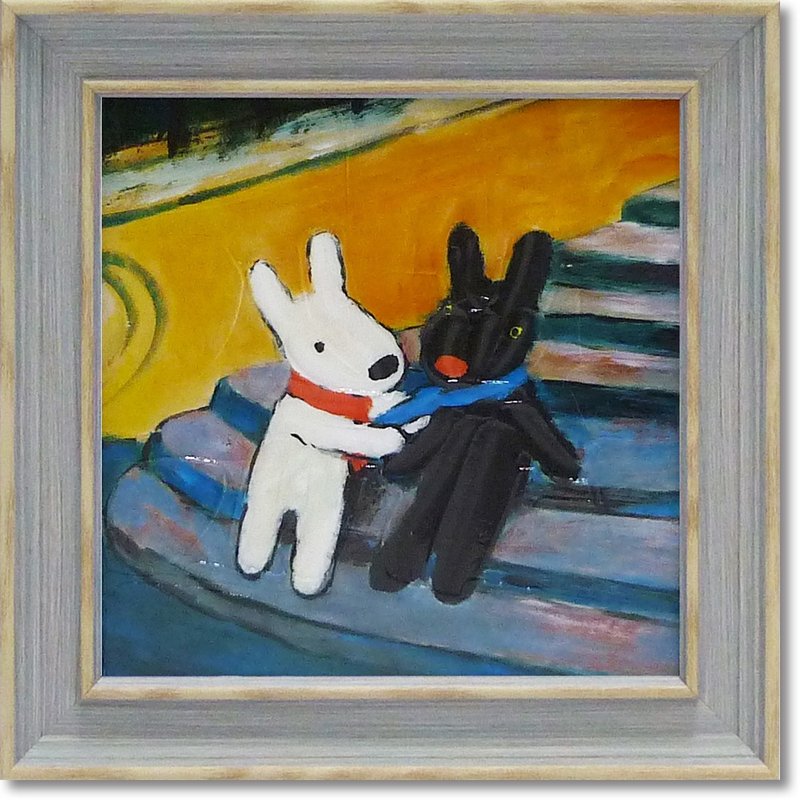 Lisa and Casper - Mini Framed Copy Painting - First Aid
