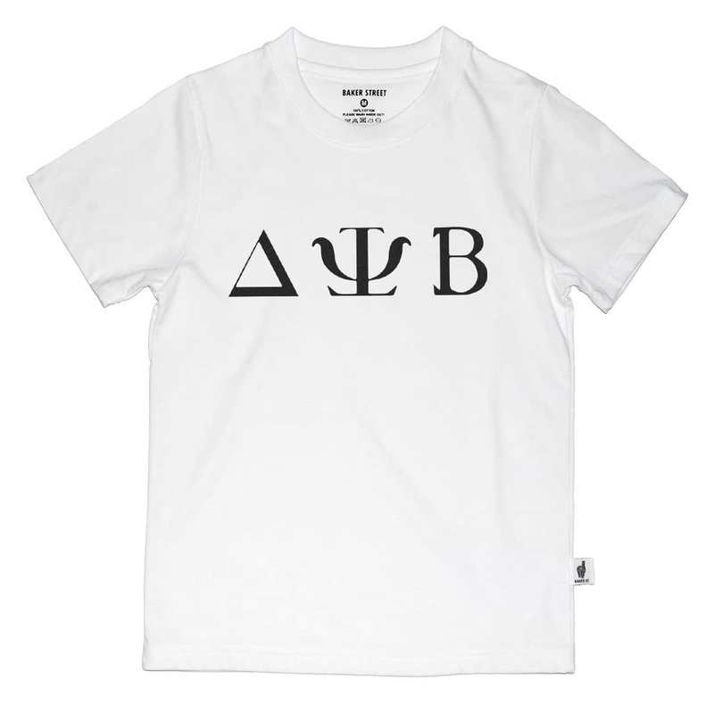 British Fashion Brand -Baker Street- Greek Font Printed T-shirt for Kids
