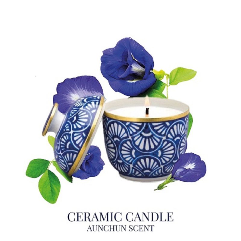 Ceramic Candle TUAY Art Deco Fan Size M