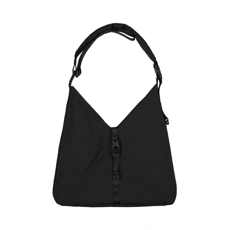 oqLiq-包袱側背包(黑) - 側背包/斜背包 - 其他人造纖維 黑色