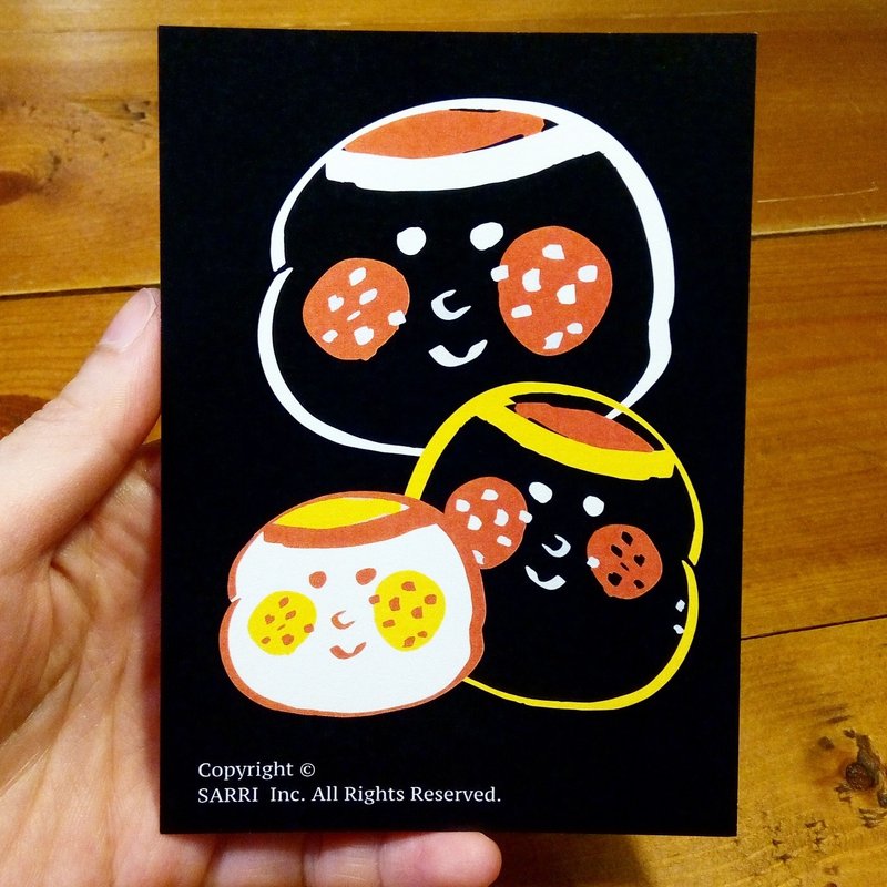 Shantou Three Brothers (Can Produce A3 Size Posters) Birthday Card Design Coloring Illustrator Painted Card Universal Card Art Love Special Funny Strange Feature Weird Cute Taiwan Playable