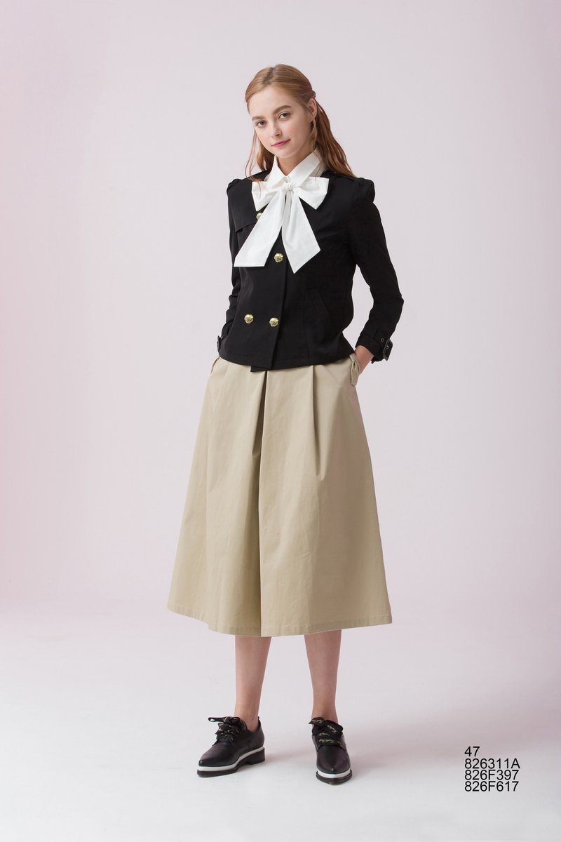 Sweet round neck double-row jacket 826F397