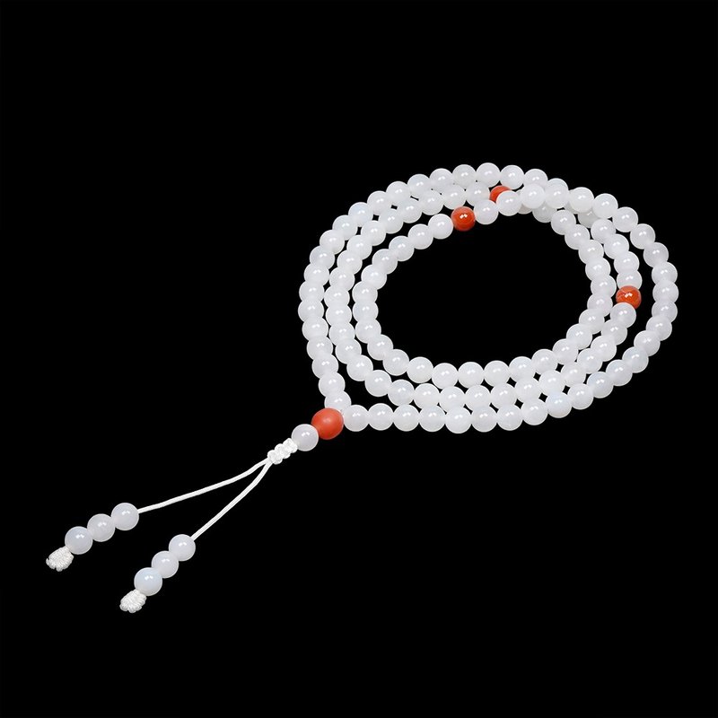 【正佳珠寶】和田白玉 頂級新疆老礦 5.8-6.2mm 108顆 平安轉運珠 - 手鍊/手環 - 半寶石 多色