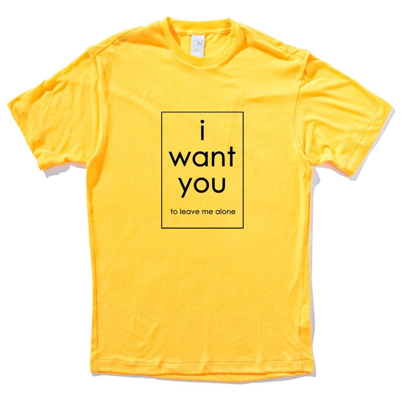 i want you to leave me alone yellow t shirt - Men's T-Shirts & Tops - Cotton & Hemp Yellow