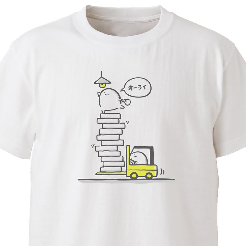 電球交換【ホワイト】ekot Tシャツ イラスト-店長 里一磨