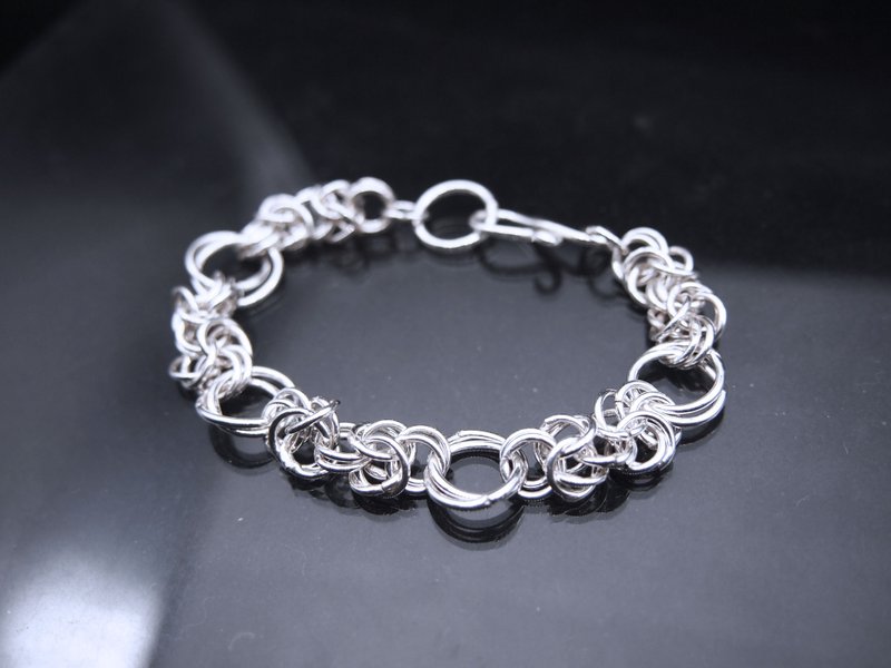 Sterling Silver Byzantine Rose Bracelet