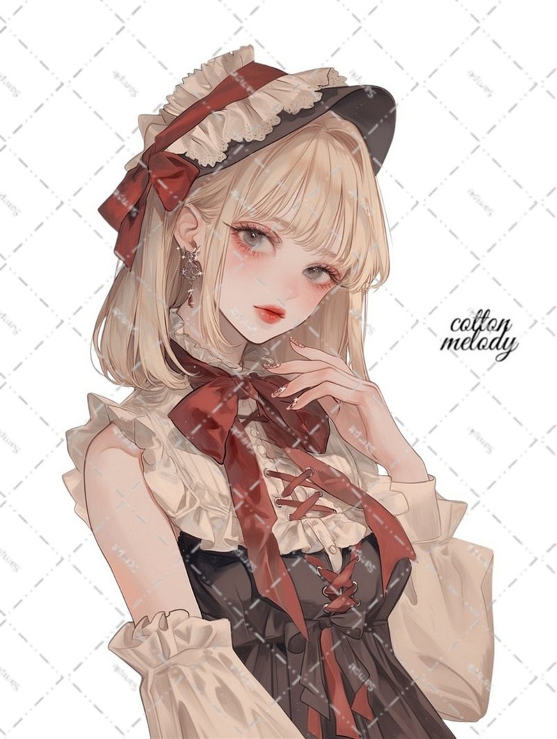 original sticker no.7139 人物ステッカー オリジナルステッカー 人物ステッカー 女の子ステッカー オリジナル人物ステッカー - 貼紙 - 紙