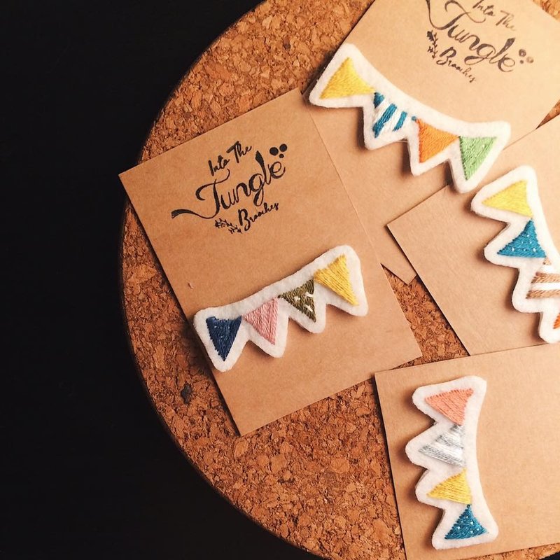 Flat Banner Brooches