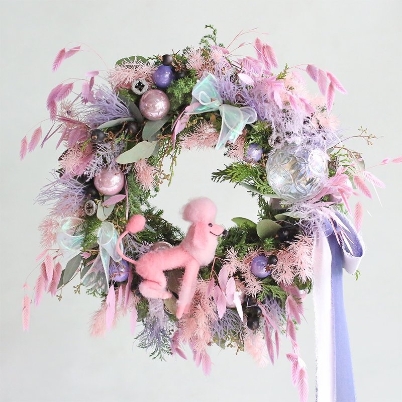 棉霧華爾滋 聖誕花圈 - 盆栽/植栽 - 植物.花 粉紅色