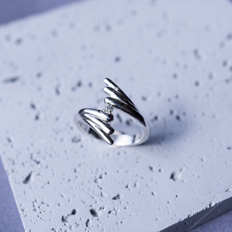 【ジルコニア】シルバー925 プレーティング可 【受注生産】S-051 - 戒指 - 其他金屬 銀色