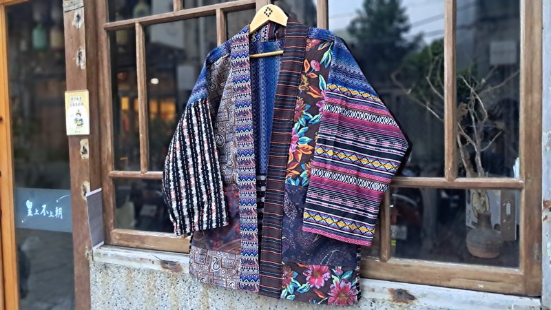 AMIN'S SHINY WORLD 融合民族拼接 KIMONO   ONLY系列 - 男夾克/外套 - 棉.麻 多色