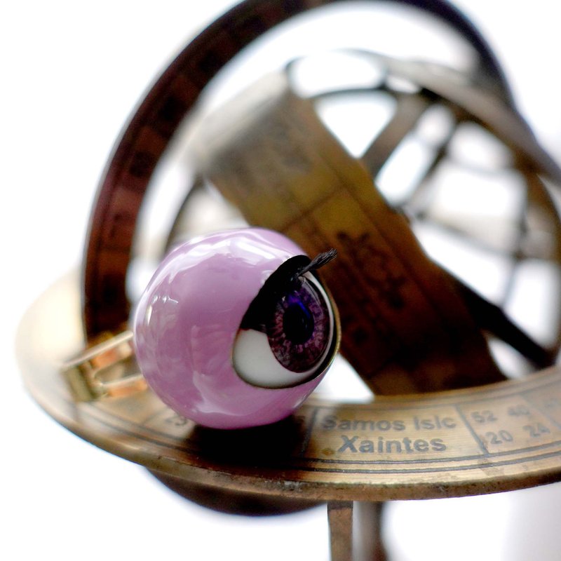 TIMBEE LO 20mm芋色糖果色眼珠戒指 紅黑白粉紅薄荷紫藍檸檬黃8色 - 戒指 - 琺瑯 紫色