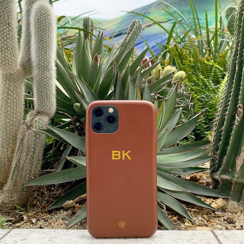 客製化多色真皮小羊皮系列馬卡龍夢幻色彩24色咖啡色iPhone手機殼