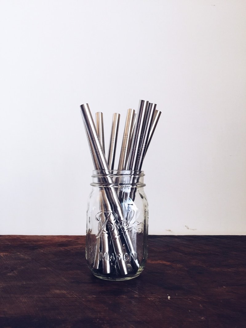 304 Food Grade Stainless Steel Straw - Thick (Removable Large Wave Pearl)