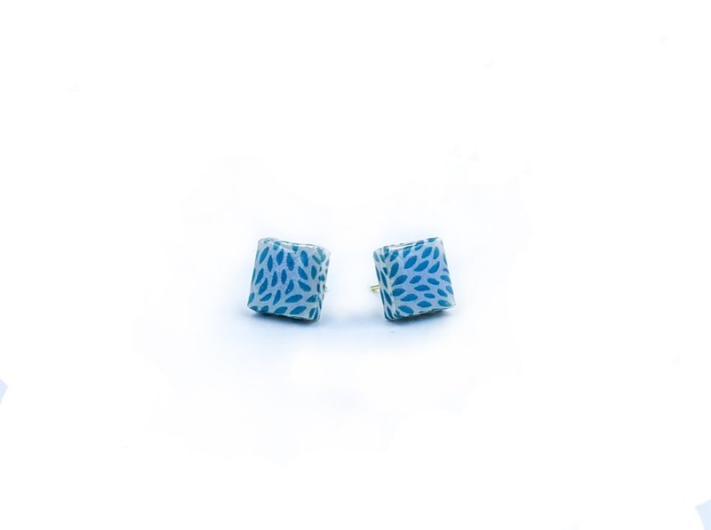 Japanese tile earrings