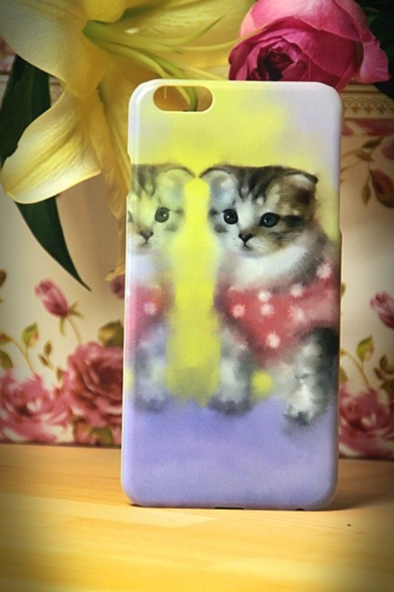 Watercolor cat s012 can Ai Mimi David Videos Cat iPhone (i5.i6s, i6splus.I7.I7plus) / Android Samsung Samsung, HTC, Sony designer handsets shell / protective cover / kitty cat phone shell