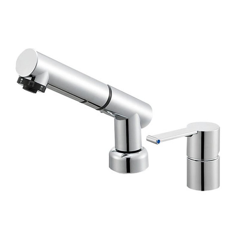 Column pull-out basin mixer