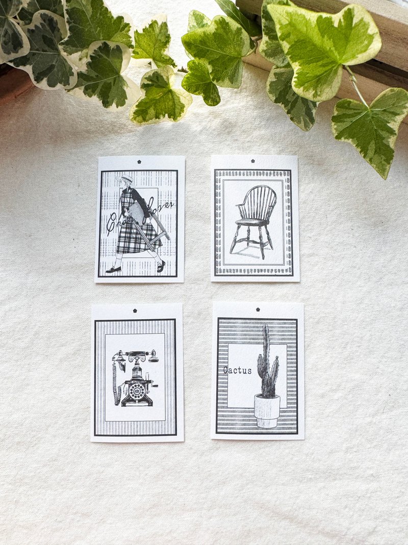 Vintage Item Illustration paper pack - 卡片/明信片 - 紙