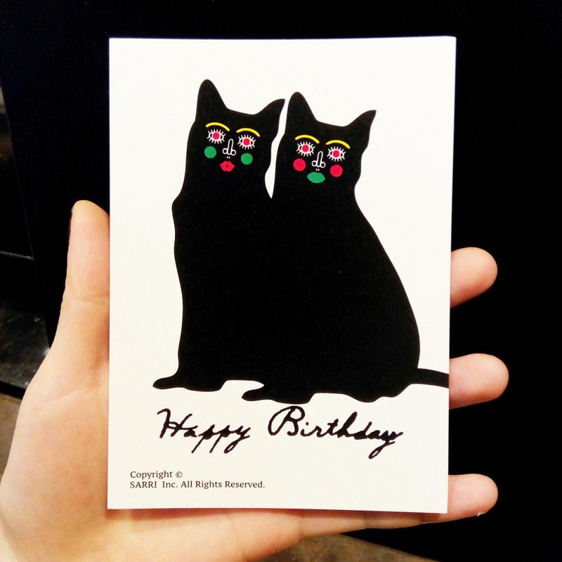 Three-eight sense of the microphone (can be made A3 size poster) Birthday card design coloring Illustrated card Universal card Art Art Modern lover Special Funny Strange Characteristic Weird Cute Taiwan Yellow