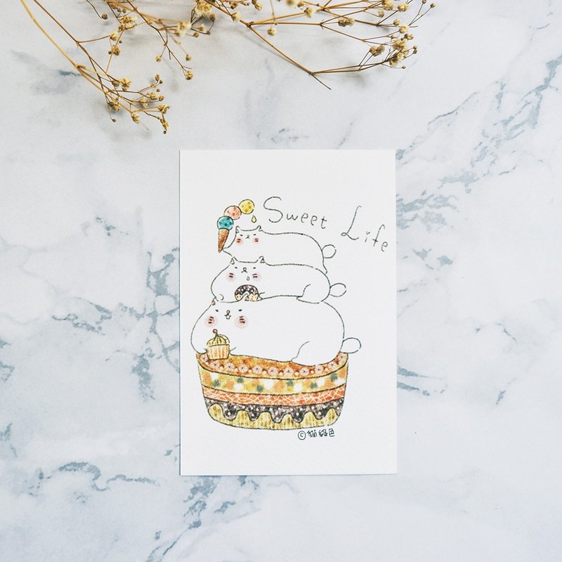 Cats Green - Sweeties Overlap / Postcards