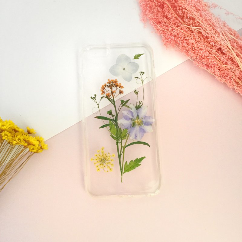 幽園 手作押花手機殼 手機保護殼 手機套 乾花手機殼 真花手機殼 iPhone 7 iPhone 6