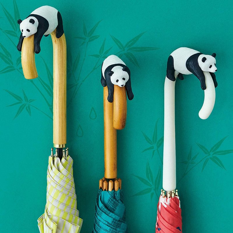 【YOU+MORE!】貓熊造型雨傘手把裝飾品 - 其他 - 其他人造纖維