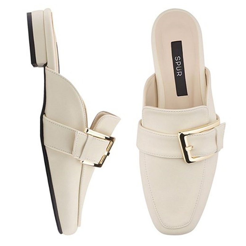 PRE-ORDER SPUR Edge buckle bloafer PS8008 IVORY