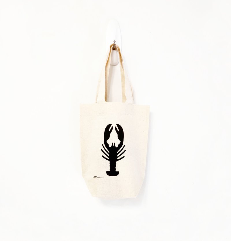 Drink bag black lobster canvas bag bunch pocket tote bag eco bag handbag exchange gift