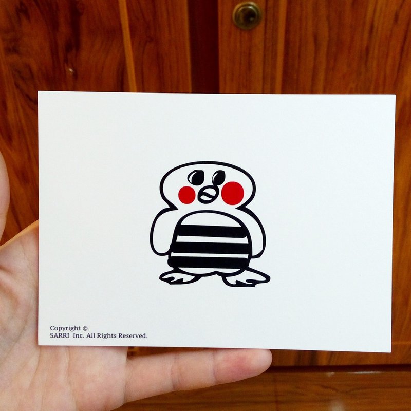 "Little Penguin" postcard birthday card design coloring illustration picture card universal card art fine arts modern lover love special fun strange weird cute taiwan yellow fun funny eye-catching tide art sequins flash cool different famous loca