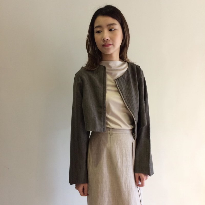 袖口圓弧短外套