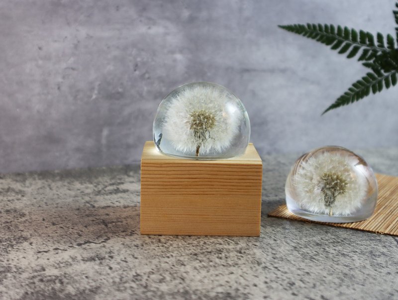 Dream Heavenly Dandelion Ice Brick ~ Music Box (Semicircle) Clockwork