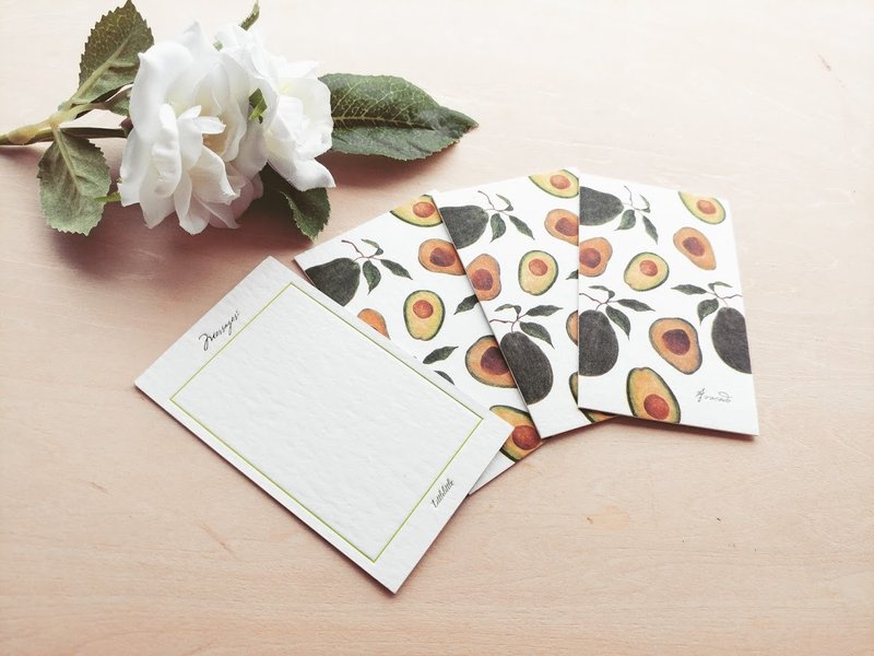 隨訂單加購 | 牛油果插圖小卡片 Message Card