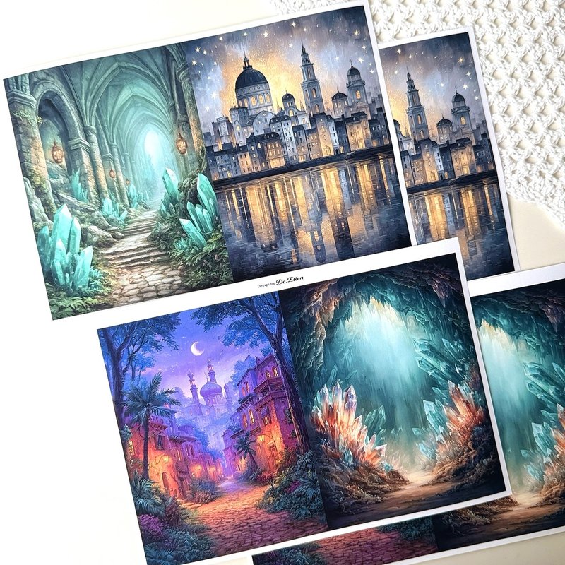 Z655 - Arabian background - 貼紙 - 紙