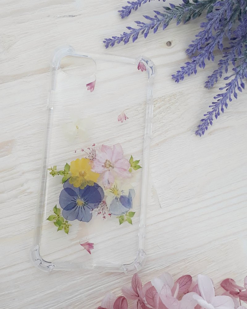 手作押花手機殼-小花園