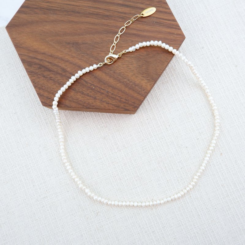 Freshwater Peal Short Necklace - 項鍊 - 珍珠 白色