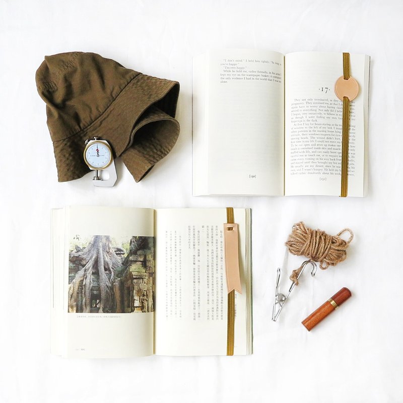Original and Hand-made Bookmark Strap- Olive