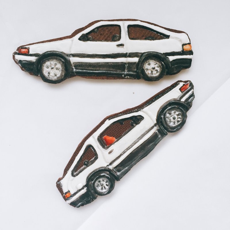 Car shape skim biscuits