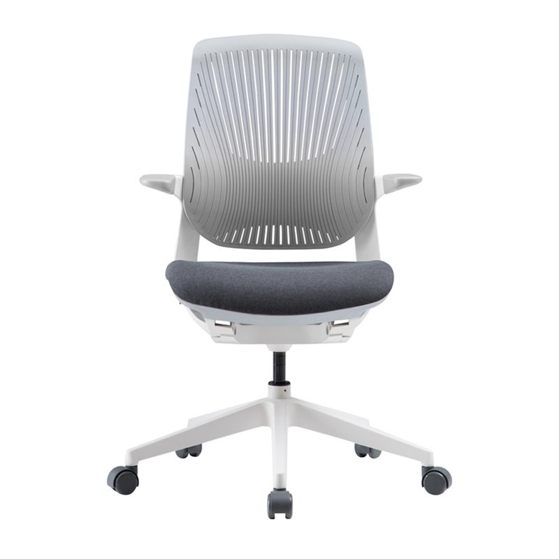 Iloom _ Oliver plastic ergonomic breathable (rotary) computer chair (textured gray)