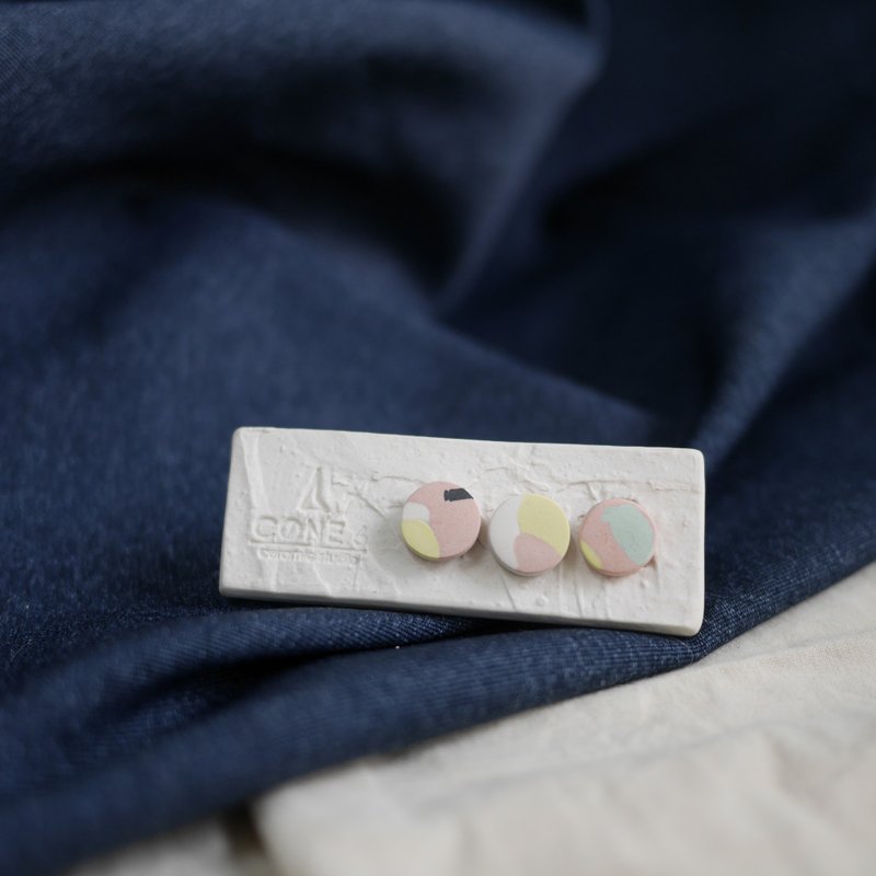 Pink ceramic earrings