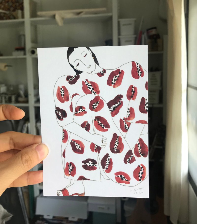 Papaya postcard