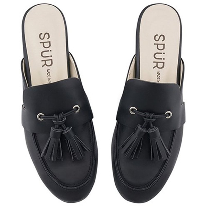 Pre-Order SPUR 串流蘇穆勒鞋 OS7016 BLACK