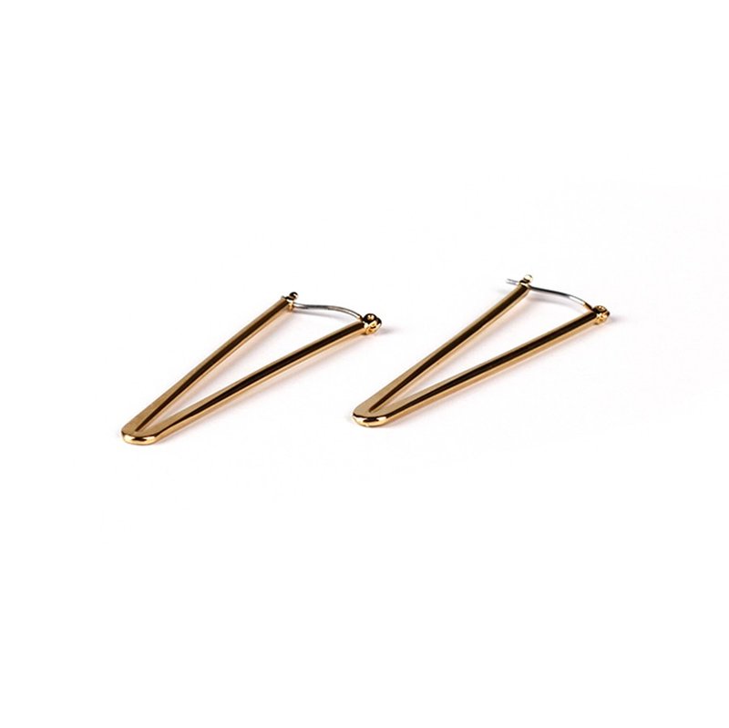 Minimal Chaka Earrings - Chrome gold
