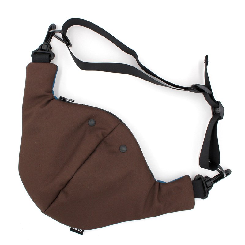 seto / creature bag / Middle / Chu-sagari / Dark-brown Blue - 側背包/斜背包 - 聚酯纖維 咖啡色