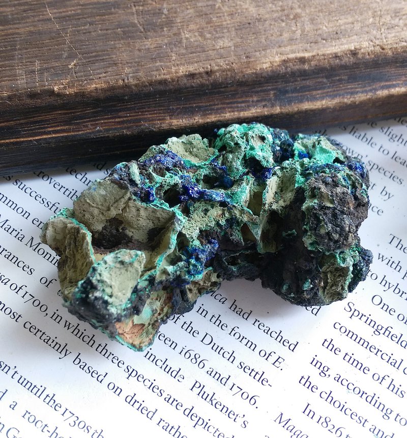 Azurite 湖北產地 藍銅礦 珪孔雀石 共生礦 天然礦石 原礦 - 擺飾/家飾品 - 其他材質